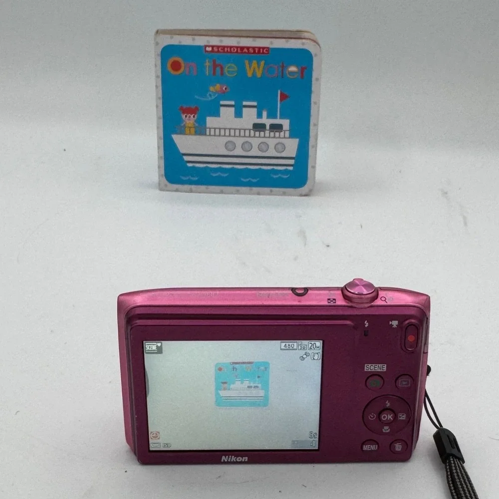 Nikon Coolpix S3600 Digital Camera Pink 20.1MP 8x Optical Zoom VR Compact Tested
